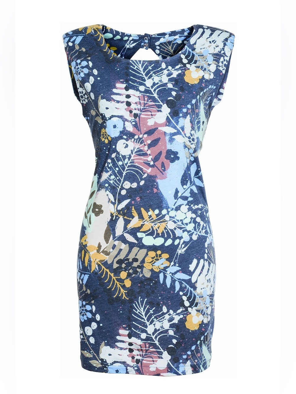 H&M Whimsigoth Abstract Floral Cutout Mini Dress Sz 6 Bodycon Indie Sleeze
